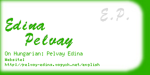 edina pelvay business card